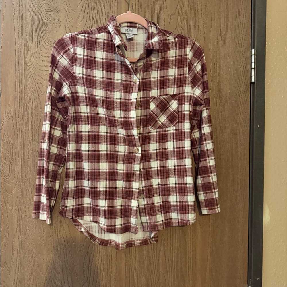 Plaid Button-Up Shirt